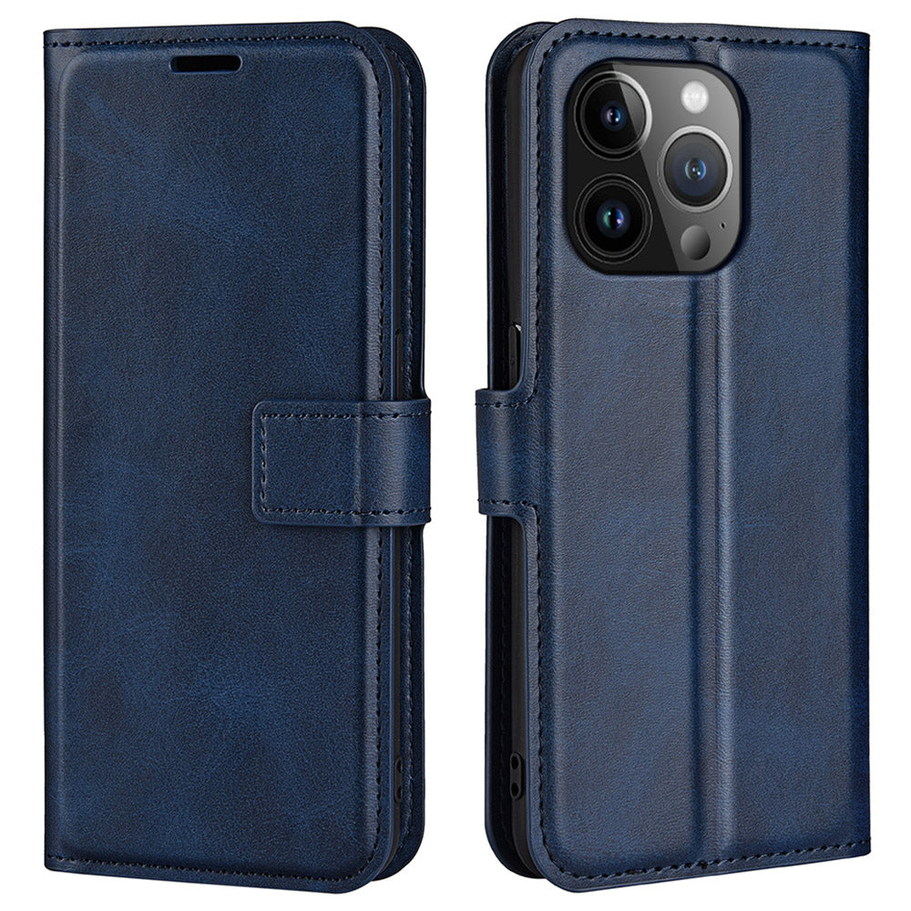 Til iPhone 15 Pro Max Calf Texture Lædercover Firkantet Magnetisk lukning Stand Pung Telefon Etui Til iPhone 15 Pro Max Calf Texture Lædercover Firkantet Magnetisk lukning Stand Pung Telefon Etui